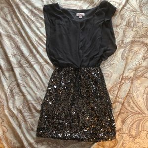 Gray Sequin Party Dress